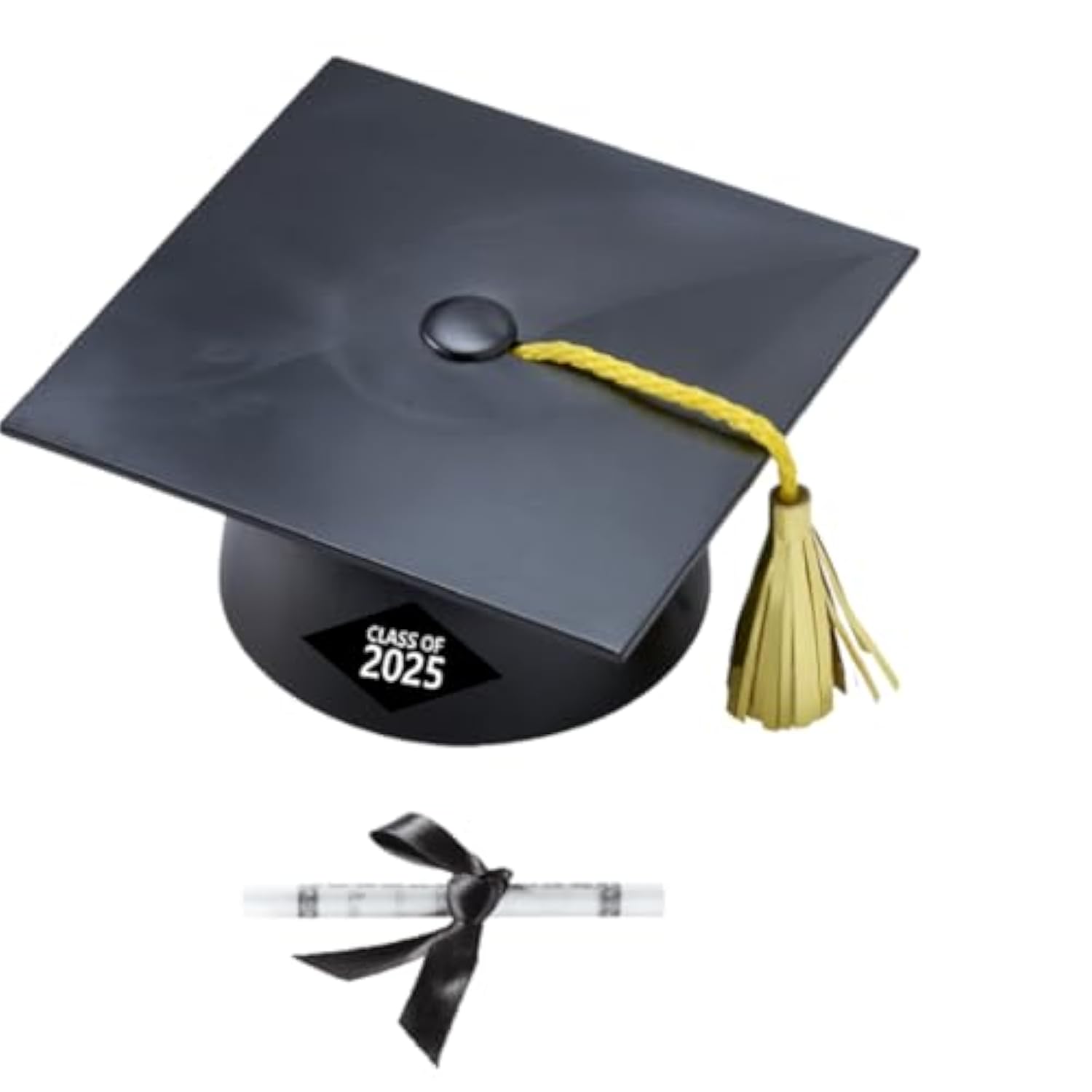 Graduation Cake Kit Cupcake & Party Supplies Decoration Toppers (Black Cap Gold Tassel)