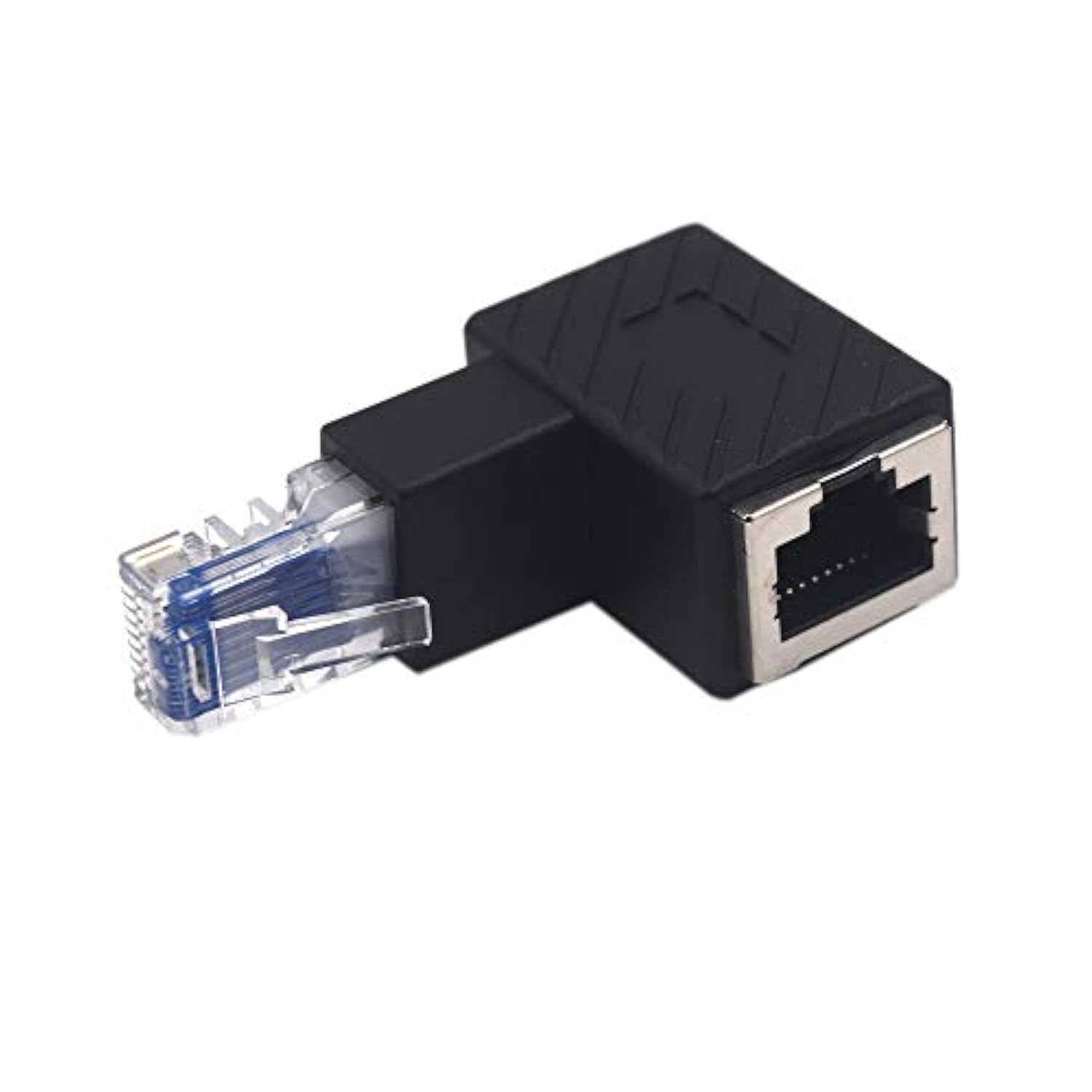 2 Pack Network Rj45 Extender, 90 Degree Downward Angle Ethernet Lan Rj45 Male