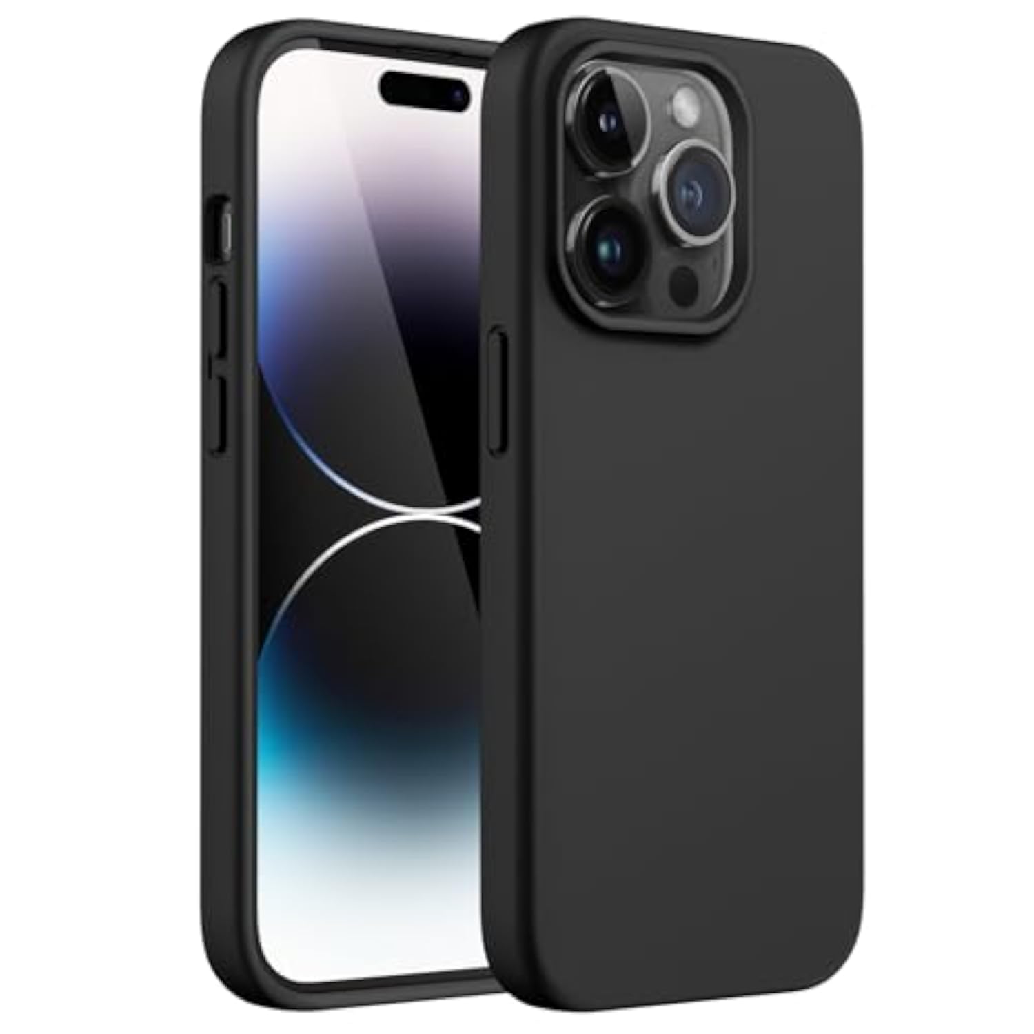 JETech Premium Silicone Case for iPhone 14 Pro Max, Black - Durable and Protective Phone Case