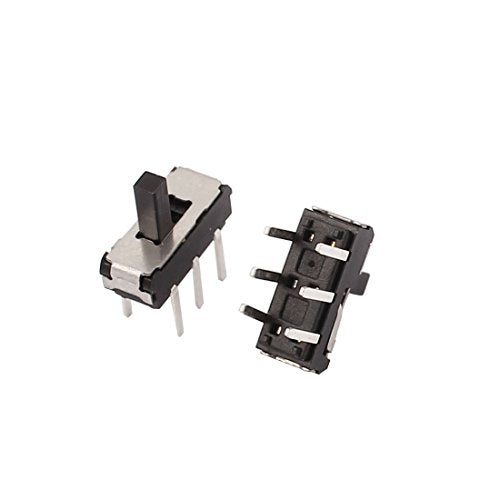 20 Pcs 2 Position Straight 6P Dpdt Micro Slide Switch Latching Toggle Switch