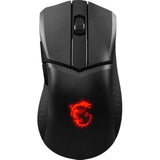 MSI Clutch GM31 Lightweight Wireless Ergonomic Gaming Mouse & Charging Dock, 12K DPI Optical Sensor, 60M Omron Switches, Fast-Charging 110Hr Battery, RGB Mystic Light, 5 Programmable Buttons, PC/Mac