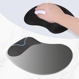Ergonomic Mouse Pad, Cushioned Gel Wrist Rest, Non-Slip Base, Smooth Surface, Cute Multi-Color, 9.5 X 8.2 In, Gray Gradient