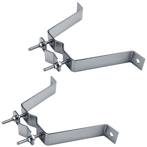 2 Pack 4 Heavy-Duty Wall Mount Pair with Brackets & Lag Bolts for TV Antenna Mast