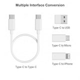 Compact Charging Cable Kit – Universal Usb-C, Micro Usb, Lightning Adapters With Storage Case And Sim Tool For Travel And Daily Use (White)