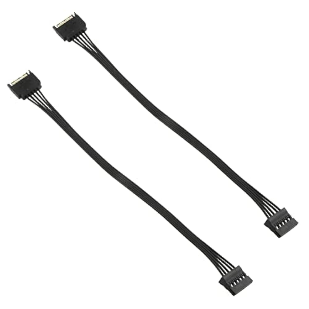 Sata Power Extension Cable 2Pcs 12.6" 15 Pin Sata Power Extension Male To Fema