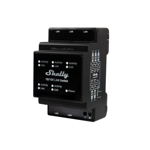 Lan Switch | 5 Port Rj45 10/100 Mbps Fast Ethernet Switch | Din-Mountable | Fanless | Plug & Play | Energy-Saving | Easy Installation & Configuration | No Additional Adapter Required
