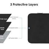 Premium Water-Resistant Sleeve Case Protector For Apple Magic Trackpad 3 / Magic Trackpad 2 Accessory Durable Touchpad Protective Bag Cover With Pouch For Charger Cable (Black)