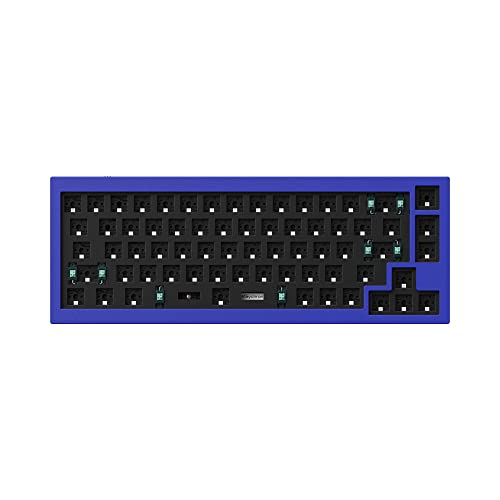 Q2 Custom Mechanical Keyboard Full Aluminum Wired Barebone Version, Qmk/Via Programmable Macro, Compatible With Mac Windows Linux, Hot-Swappable 65% Layout, Double-Gasket Diy Kit - Blue
