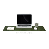 Distressed Leather Desk Mat - Non-Slip Pu Desk Pad For Office And Home - Desk Organization And Accessories - Ideal For Large Mouse Pad And Desk Mats On Top Of Desks(Forest Green,31.5"X 15.7")