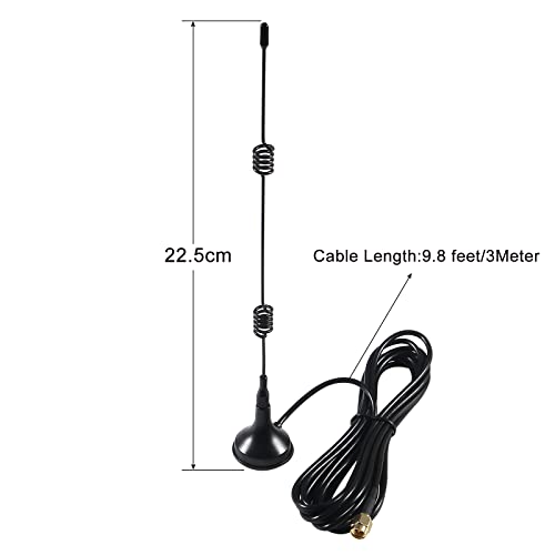 2.4Ghz 7Dbi Wifi Booster Antenna (2-Pack) - Sma Male Connector - Dual Band (2.4Ghz & 5.8Ghz) - Compatible With Wifi Router, Security Camera, Network Card, Usb Adapter