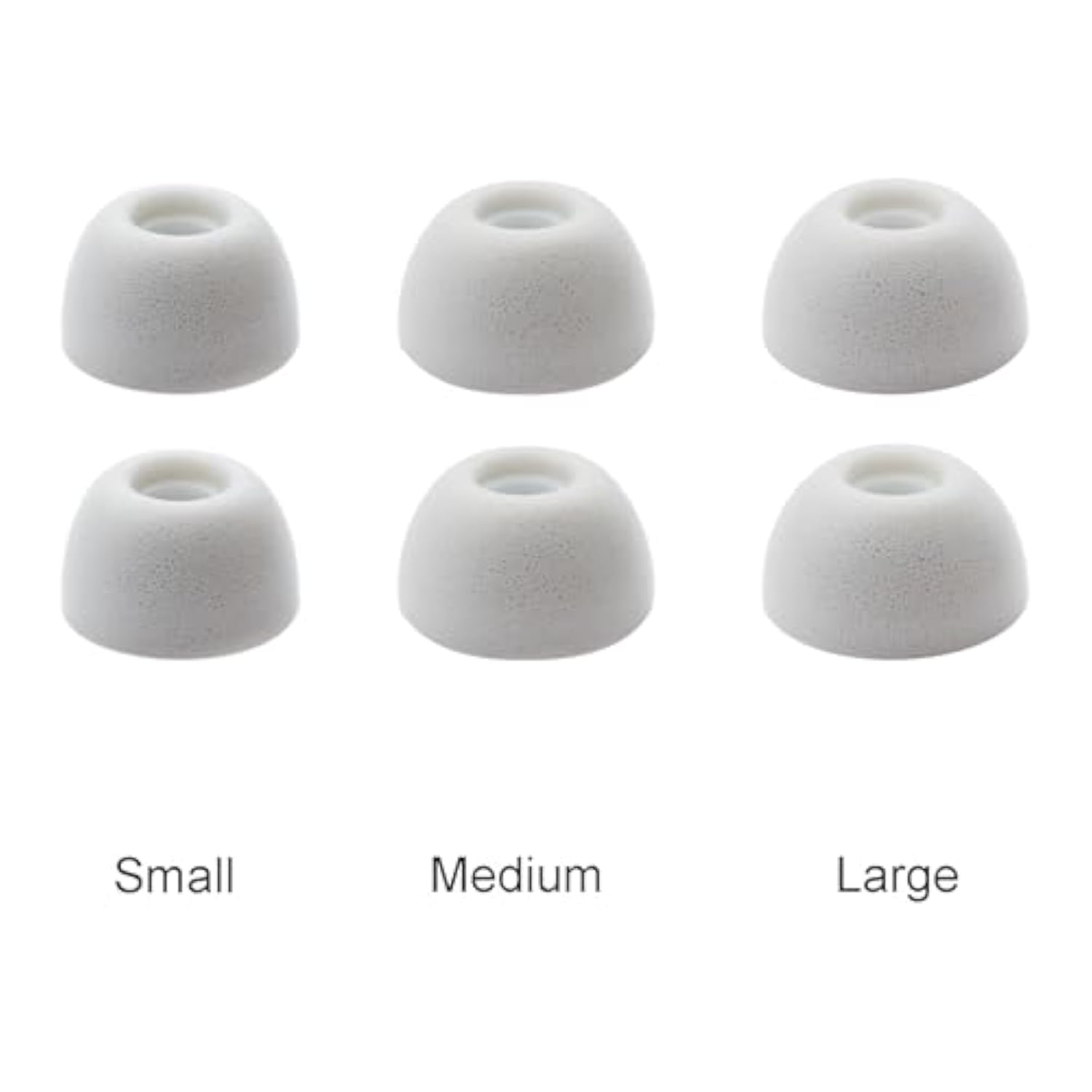 Replacement Memory Foam Eartips For Soundcore By Anker P20I/P30I/Life P3I/ Life P2 Mini/A20I True Wireless Earbuds, Comfort Fit (3 Pairs, S/M/L, White/Gray)