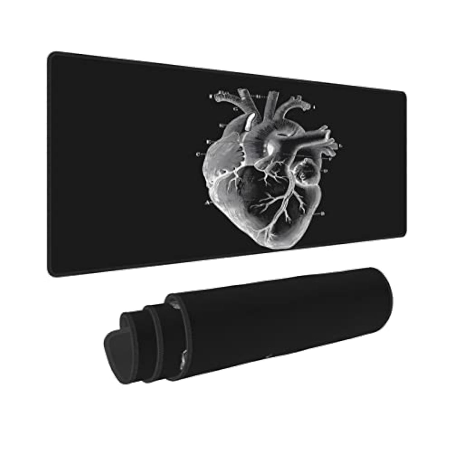 Large Mouse Pad Xxl, Heart Anatomical Cardiologist Doctor Gaming Mouse Pad, Big Desk Mat With Stitched Edges Mousepad For Gaming Keyboard Computer Laptop Office, 31.5'' X12''