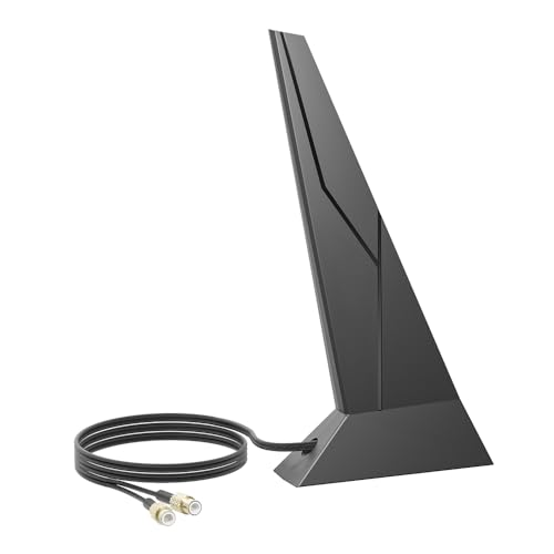 Wifi 6E 7 Tri-Band 6Ghz 5Ghz 2.4Ghz Antenna Magnetic Base External High Gain Antenna New Interface For Pc Desktop Computer For Msi Mpg Meg Mlg Pro Mag Gaming Wifi7 Gaming Motherboard Antennas Black