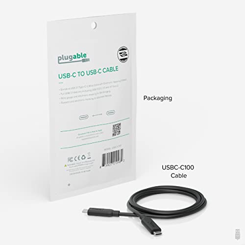 10Gbps USB C to USB C Cable, 3.3 feet (1 Meter), 5A, USB-IF Certified, USB 3.1 Gen 2 Type-C - Driverless (Pack of 5)
