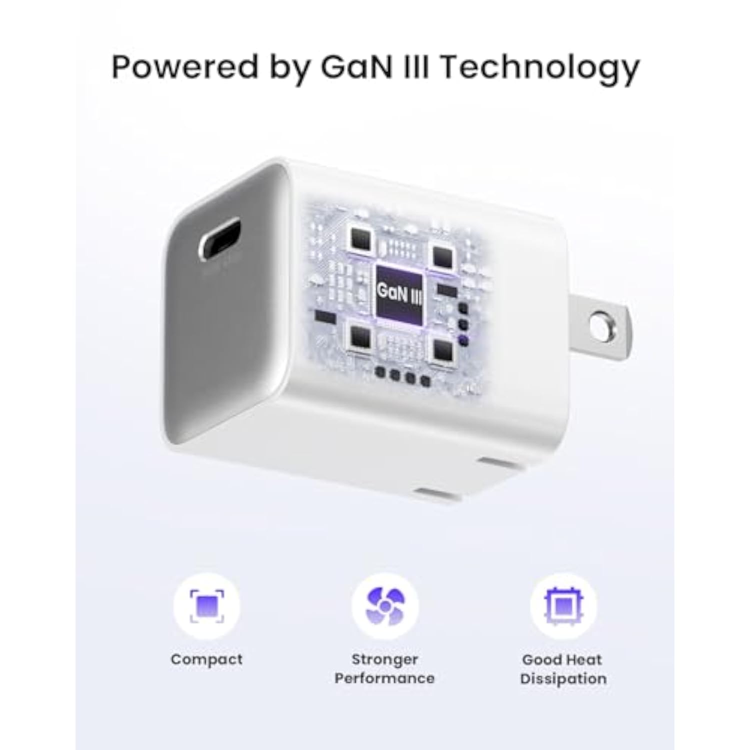 30W Fast Wall Charger, Usb C Charge Block With Gan Iii Tech, Pd3.0 Pps Foldable Charger For Iphone 16/15 And More Series, Galaxy, Ipad, Compatible With Magsafe (1 Pack)