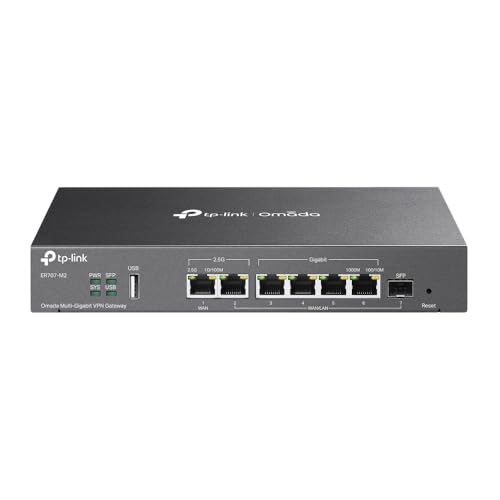Er707-M2 | Omada Multi-Gigabit Vpn Router | Dual 2.5Gig Wan Ports | High Network Capacity | Spi Firewall | Omada Sdn Integrated | Load Balance | Lightning Protection