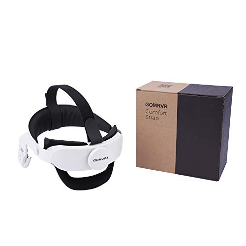 Adjustable Halo Strap For Oculus Quest1/Quest2 Head Strap With A Comfortable Back Big Cushion The Design Balances Weight Reduces Facial Pressure -Virtual Reality Eyewear Accessories (White)