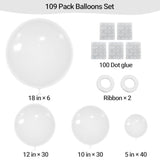 110 Pcs Clear Balloon Set in Mixed Sizes for Party Decorations