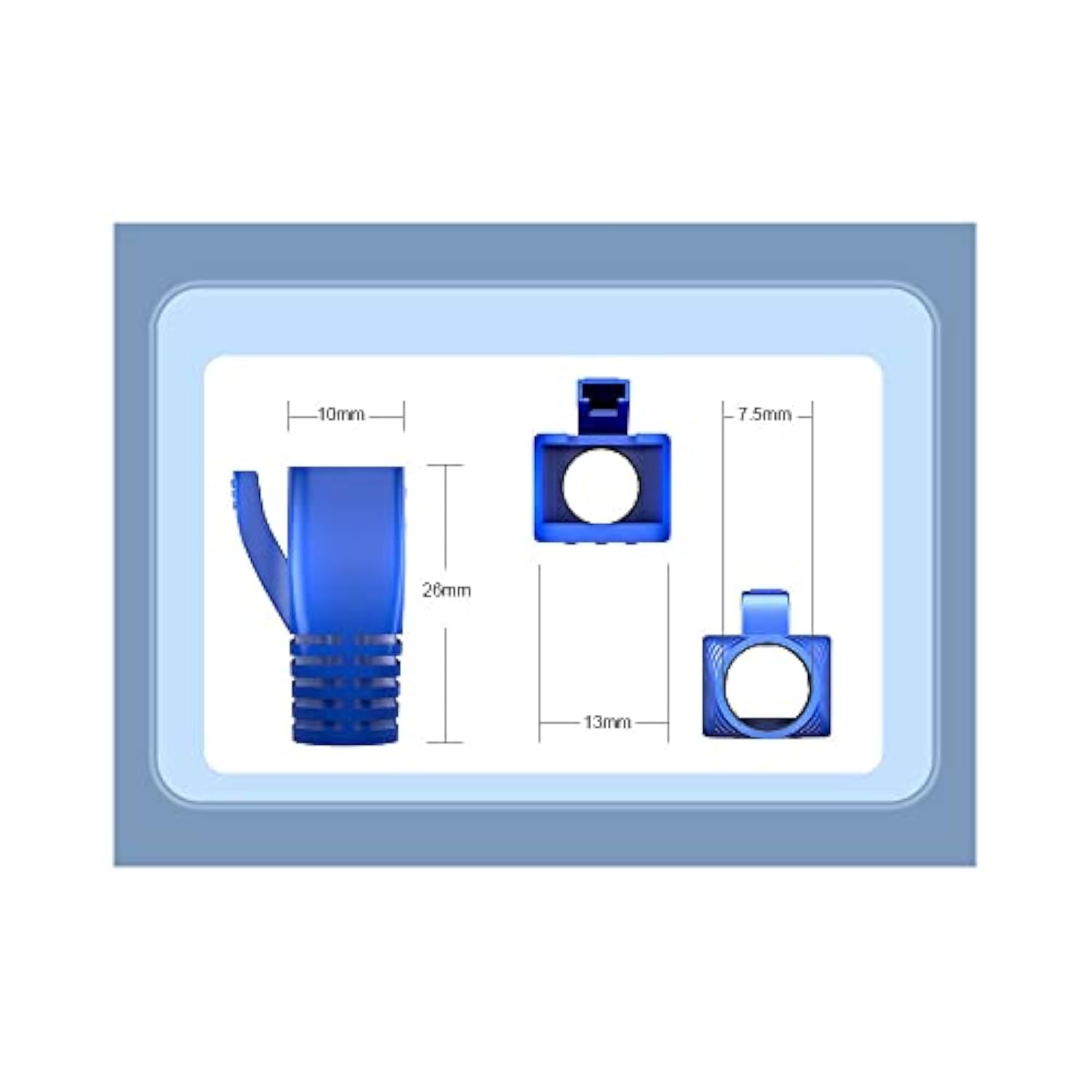 50 Pcs Cat6 Cat6A Cat7 Strain Relief Boot, Rj45 Plug Connector Cover Modular N