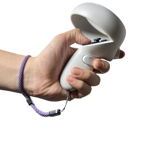 Improved Replacement Reflective Wrist Straps For Oculus Quest 2 Gen Controller, Sturdy Comfy Adjustable Hand Strap For Oculus, Easy Attach White Resin Stopper For Oculus Controllers