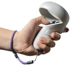 Improved Replacement Reflective Wrist Straps For Oculus Quest 2 Gen Controller, Sturdy Comfy Adjustable Hand Strap For Oculus, Easy Attach White Resin Stopper For Oculus Controllers