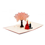 3D Pop Up Proposal Card – Cherry Blossom Tree & Romantic Couple | Handmade Wedding, Engagement, Valentine’S Day, Anniversary Greeting Card W09