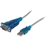 StarTech.com 17in (43cm) 1-Port USB to Serial Adapter Cable, USB-A to DB9 RS232 Adapter, Prolific Chipset - M/M