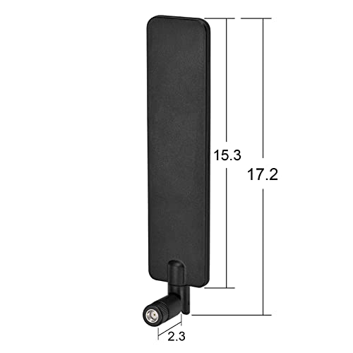 High-Gain Wifi6 Antenna - Tri-Band 2.4Ghz/5Ghz/6E - Rp-Sma Male Connector (2-Pack) For Wifi Router Wireless Network Card Usb Adapter Security Ip Camera Video Surveillance Monitor Wifi 6 Antenna