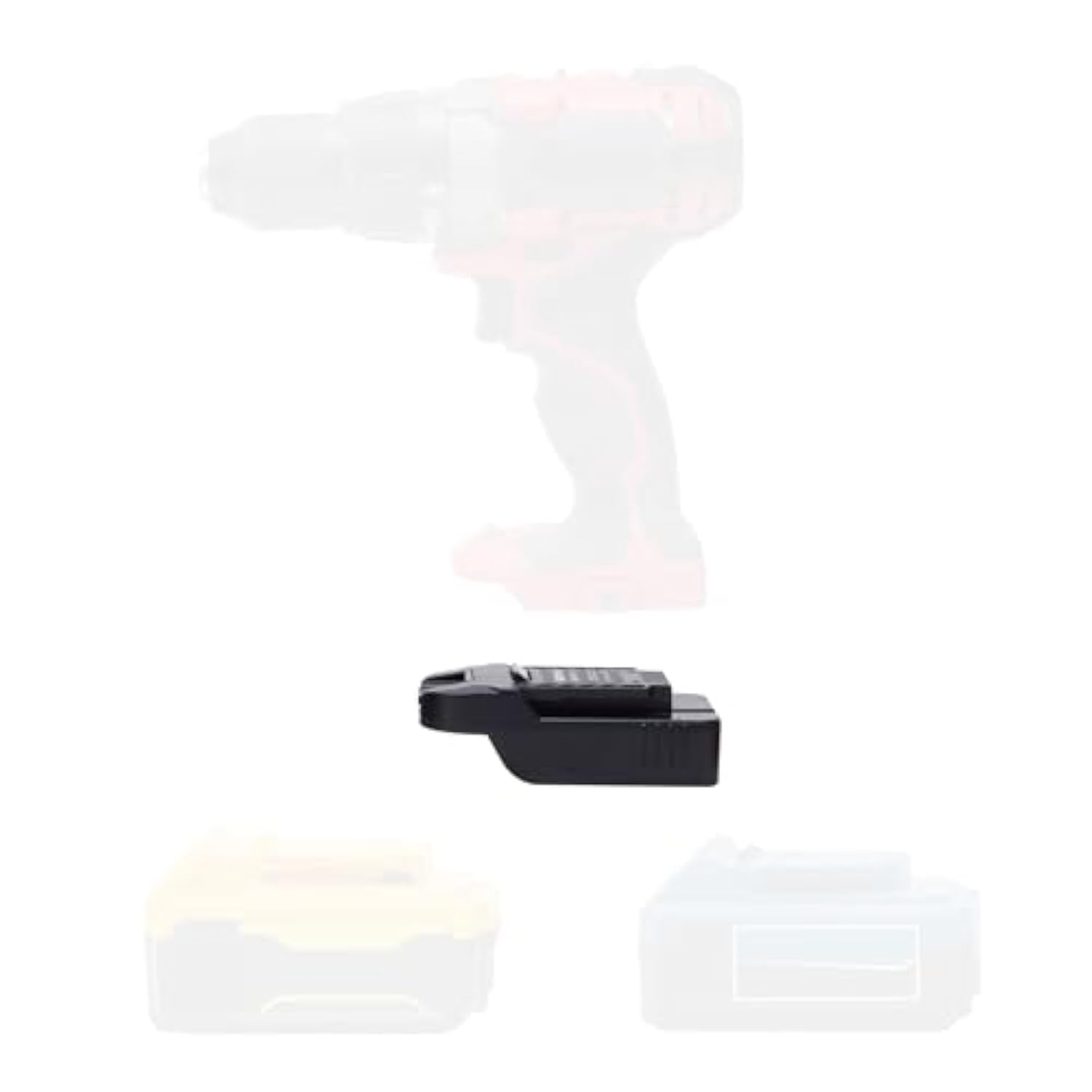 Adapter For Bauer 20V Max Cordless Tools, Compatible With De Walt 20V Max Batteries & Hercules 20V Max Battery, Adapter Only, Black, 1 Pack