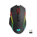 Redragon M810 MAX 3-Mode Wireless Gaming Mouse, 12000 DPI Wired/Wireless RGB Mouse w/Rapid Fire Key, 8 Macro Buttons, 188-Hour Reliable Power Capacity for PC/Mac/Laptop