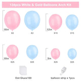 Pink And Blue Balloons Garland Arch Kit, 134Pcs Gender Reveal Balloon Garland Arch Kit For Boy Or Girl Gender Reveal Decorations Birthday Party Baby Shower Decorations