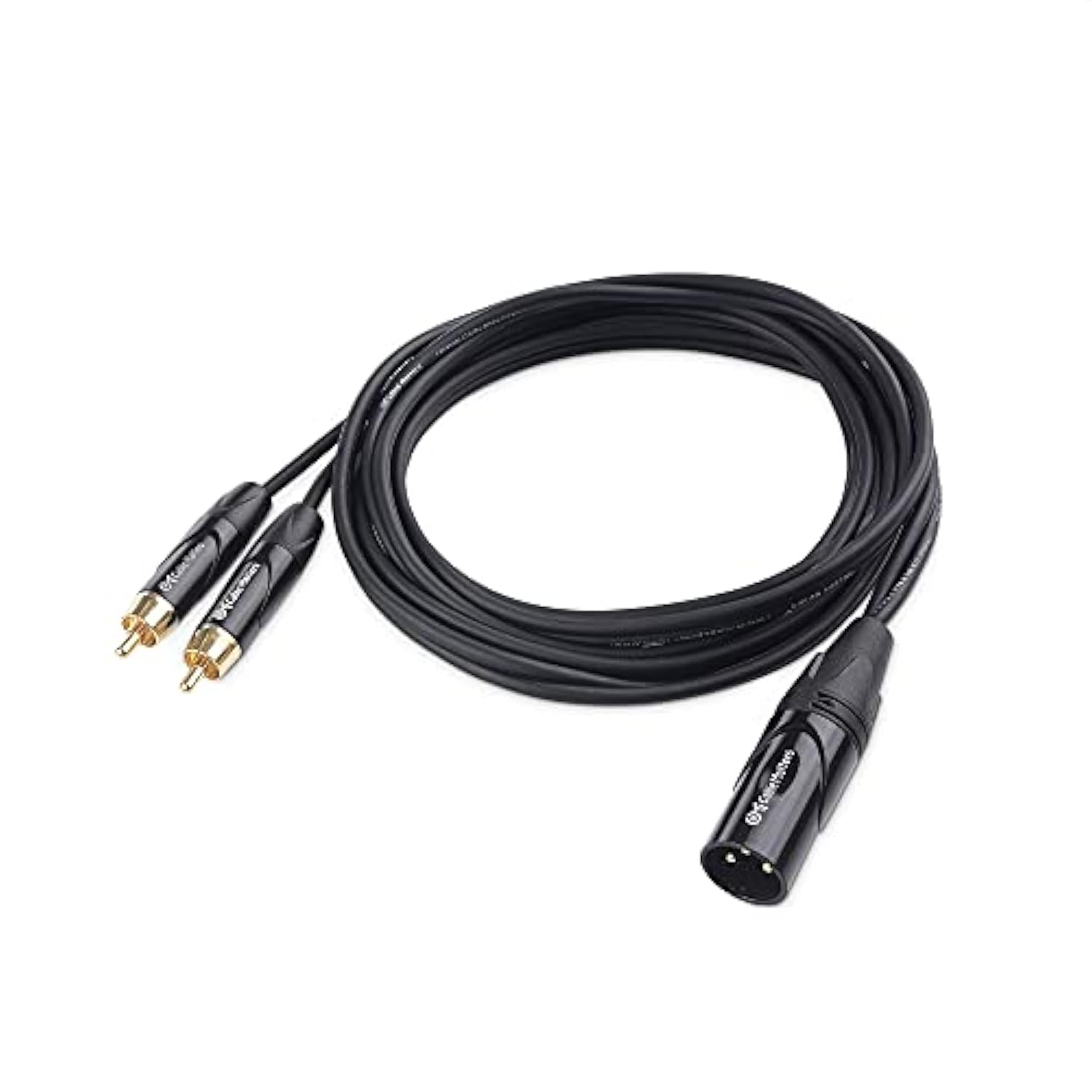 Cable Matters Dual RCA to XLR Stereo Audio Splitter Cable 6 ft / 1.8m (XLR to