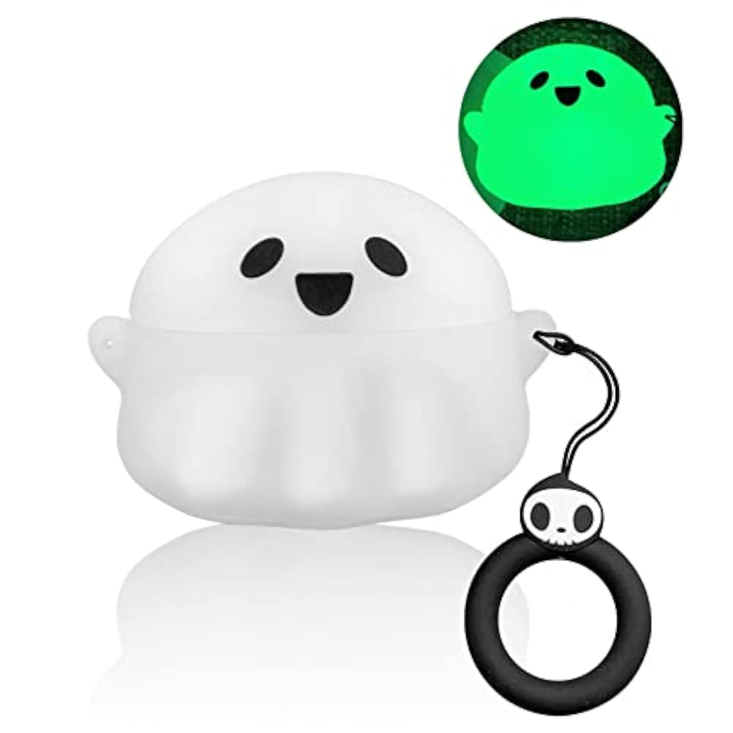 Compatible With Airpods Pro & Pro 2Nd Generation Case Cover, Luminous Cute Ghost Cases Designed For Airpod Pro/Pro 2, Soft Silicone Anime Funny 3D Cartoon Case For Men Women