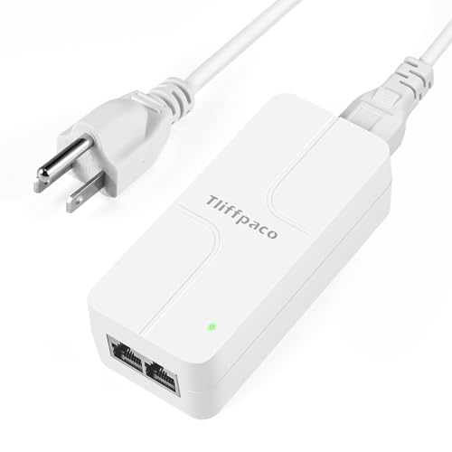 Poe+ Injector 2.5Gb, Converts Non-Poe To Poe, 100/1000/2500Mbps And 802.3At/Af Compliant, Plug & Play, Up To 100M(328 Ft), 52V 30W Poe Adapter For Ip Camera/Ip Phone/Access Control System