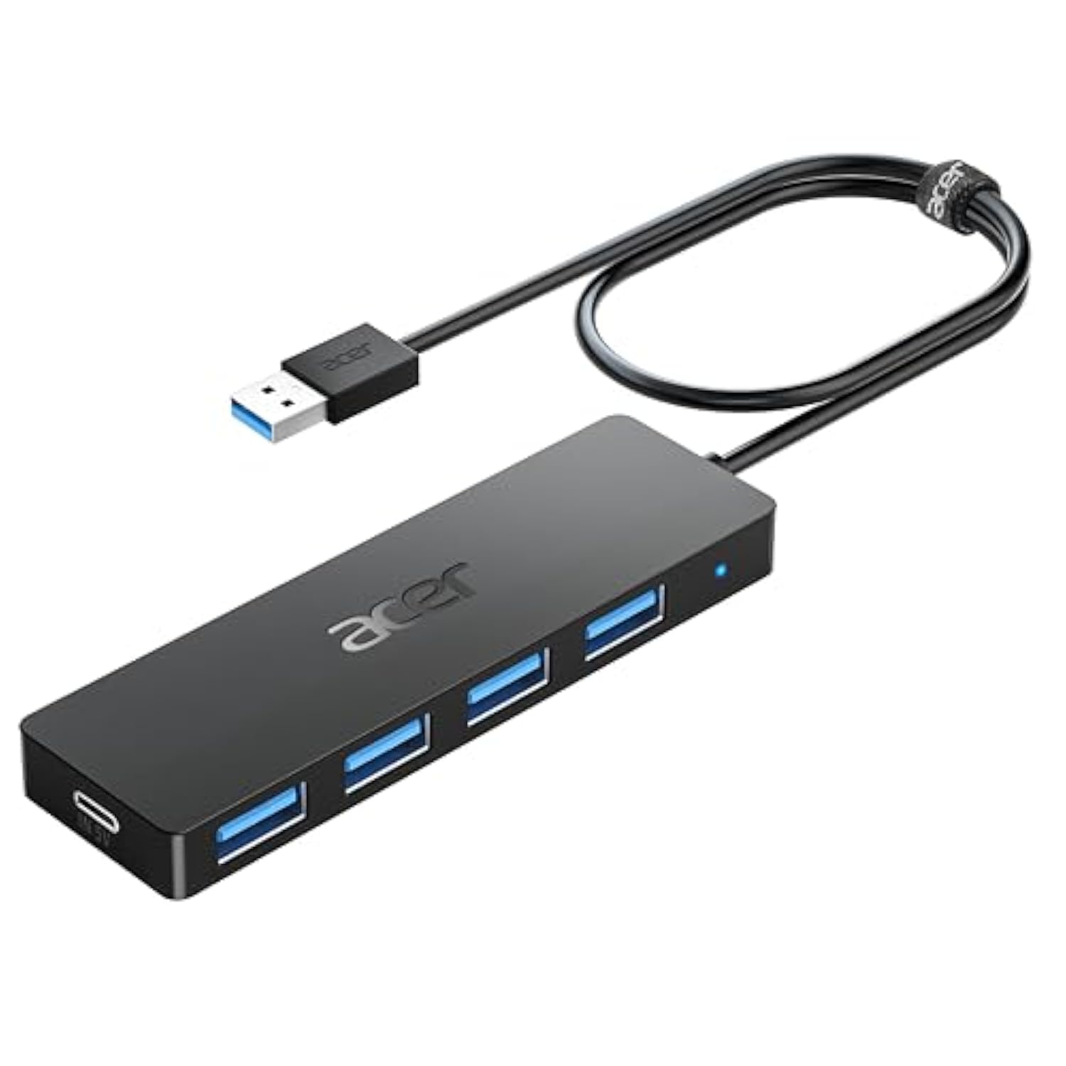 Usb Hub 4 Ports, Multiple Usb 3.0 Hub, Usb A Splitter For Laptop With Usb C Po