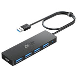 Usb Hub 4 Ports, Multiple Usb 3.0 Hub, Usb A Splitter For Laptop With Usb C Po