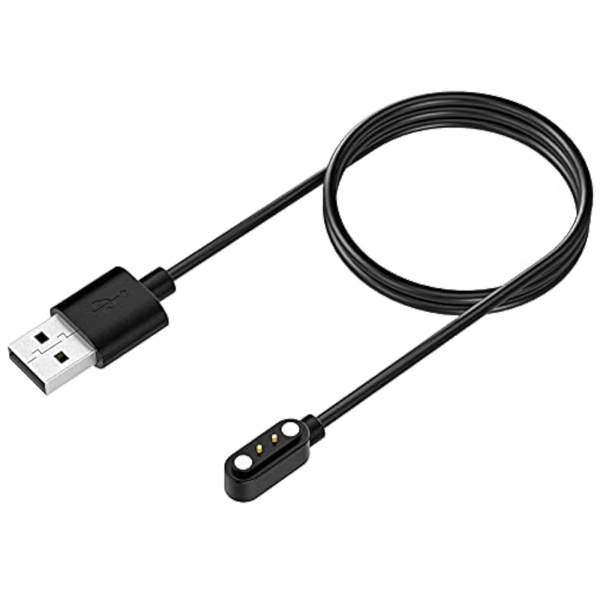 Magnetic USB Smartwatch Charger for Yamay, Letsfit, Umidigi, Willful Black