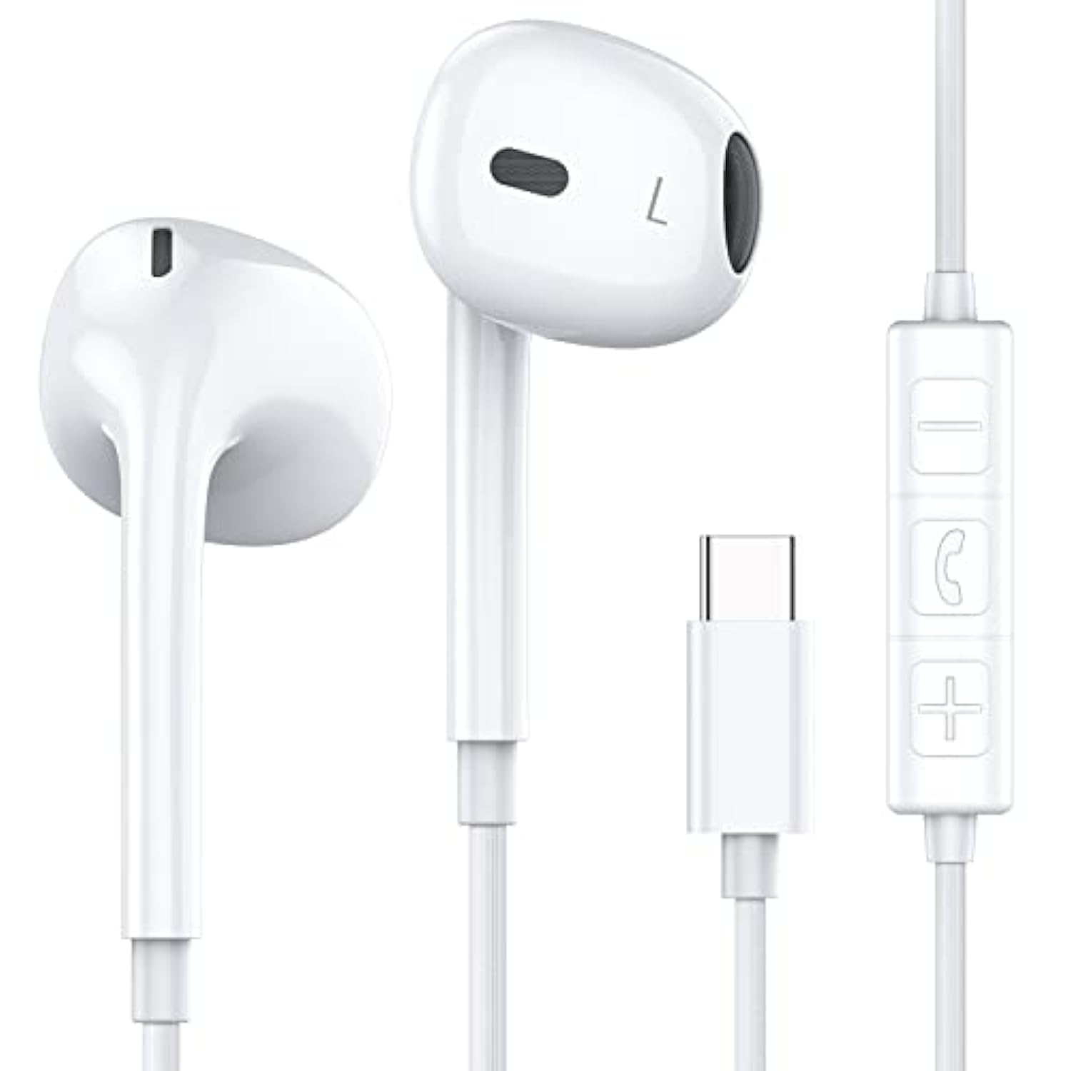 Usb C Headphone Wired Earbuds In Ear Headphones With Mic And Volume Control Co