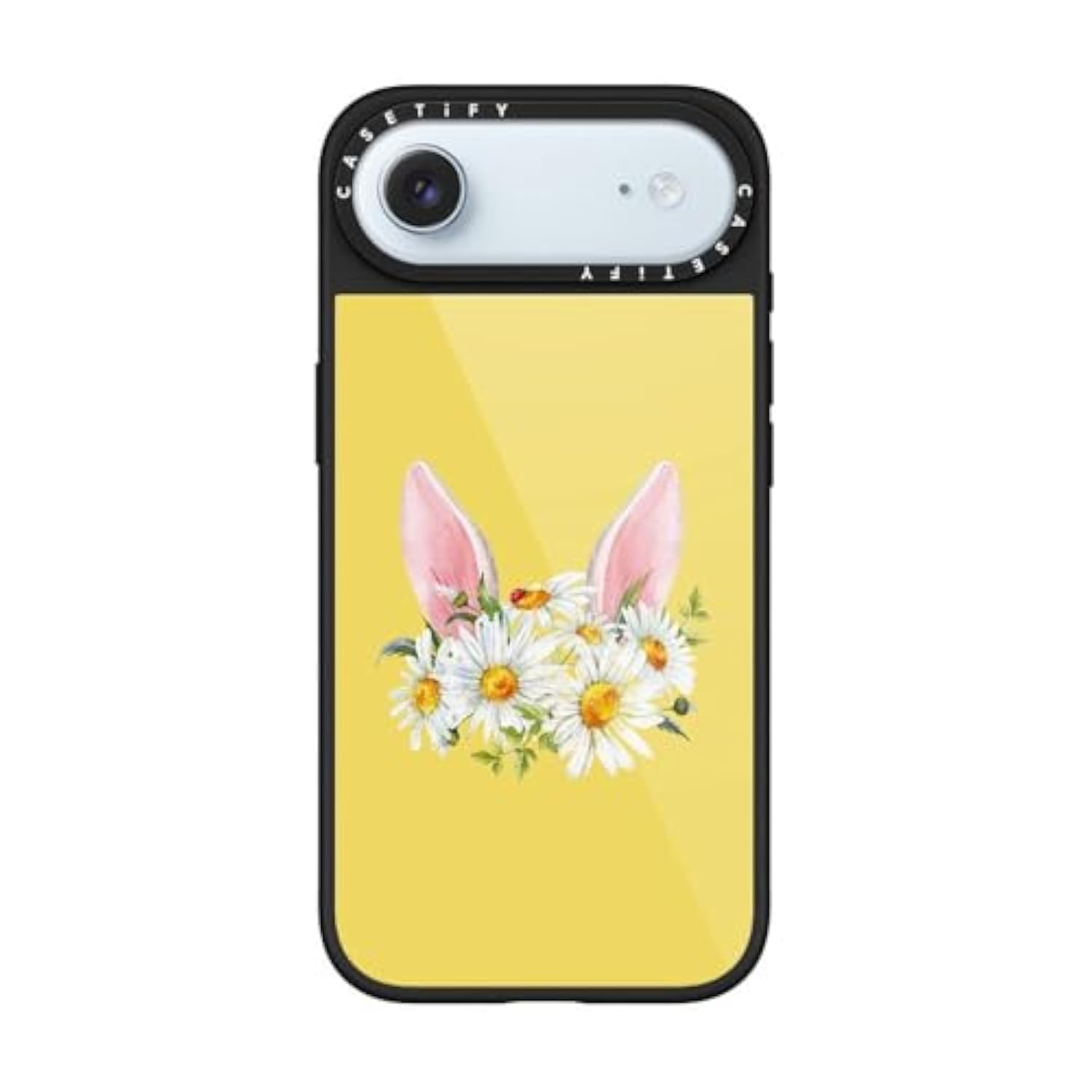 Glaze Iphone Air Case [Glossy Finish/Compatible With Magsafe / 4.9 Ft. 1X Military Grade Drop Protection] - Floral Bunny - Black