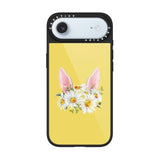 Glaze Iphone Air Case [Glossy Finish/Compatible With Magsafe / 4.9 Ft. 1X Military Grade Drop Protection] - Floral Bunny - Black