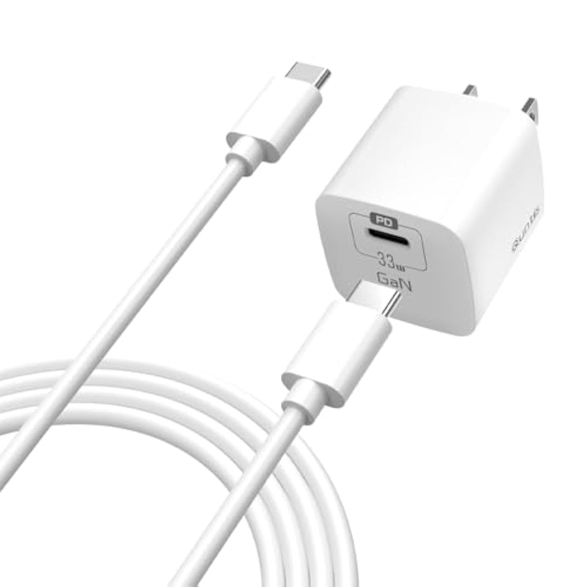 Usb C Super Fast Charger, Gan Pd Wall Charger Block With 6.6 Ft Type C Cable For Iphone 15/15 Plus/15 Pro/15 Pro Max, Ipad Pro 12.9/11 Inch, Ipad Air 5/4Th, Ipad 10Th Gen, Ipad Mini And More