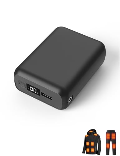 ??.????/???? ???????????????? Heated Vest Battery Pack, LED Display, Power Bank with USB/Type-C/DC 3.8 Output and LED Display, Portable Charger, Compatible with