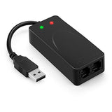 External Usb 2.0 3 In 1 Data Voice Dial Up Modem 56K V.92 V.90 Cx93010 Win7 Receive Send Fax On Computer With Rj11 Cable