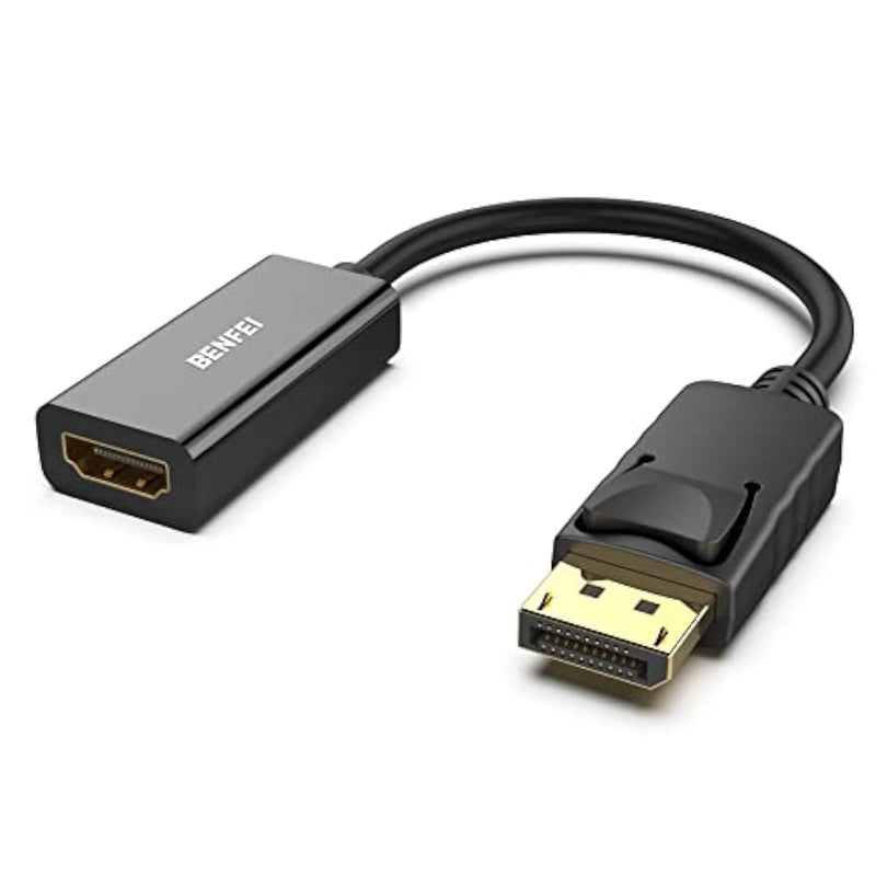 Benfei 4K To Hdmi Adapter, Uni-Directional Dp 1.2 Computer To Hdmi 1.4 Screen Gold-Plated Dp Display Port To Hdmi Adapter (Male To Female) Compatible With Lenovo Dell Hp And Other Passive