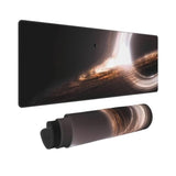 Interstellar Gargantua Black Hole Mouse Pad Xxl Large Extended Computer Full Desk Pad 35.4X15.7 Inch Computer Mouse Mat Keyboard For Home Office Gaming