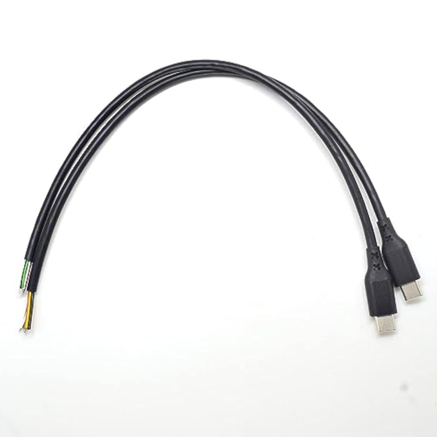 2Pcs Type-C Usb C Male Pigtail 6 Wires Pd Power Cable 1 Ft/30Cm 5A Fast Charge