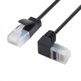Cablecc Ultra Slim Cat6 Ethernet Cable Rj45 Down Angled To Straight Utp Networ
