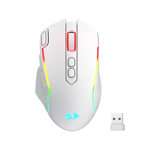 M810 Max 3-Mode Wireless Gaming Mouse, 12000 Dpi Wired/Wireless Rgb Mouse W/Rapid Fire Key, 8 Macro Buttons, 188-Hour Reliable Power Capacity For Pc/Mac/Laptop