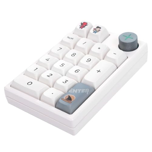 K3 Pro Three Mode 2.4G/Bt5.0/Usb-C Wireless Bluetooth Mechanical Number Keyboard - 19 Key Mini Portable Rgb Backlight Game Keyboard