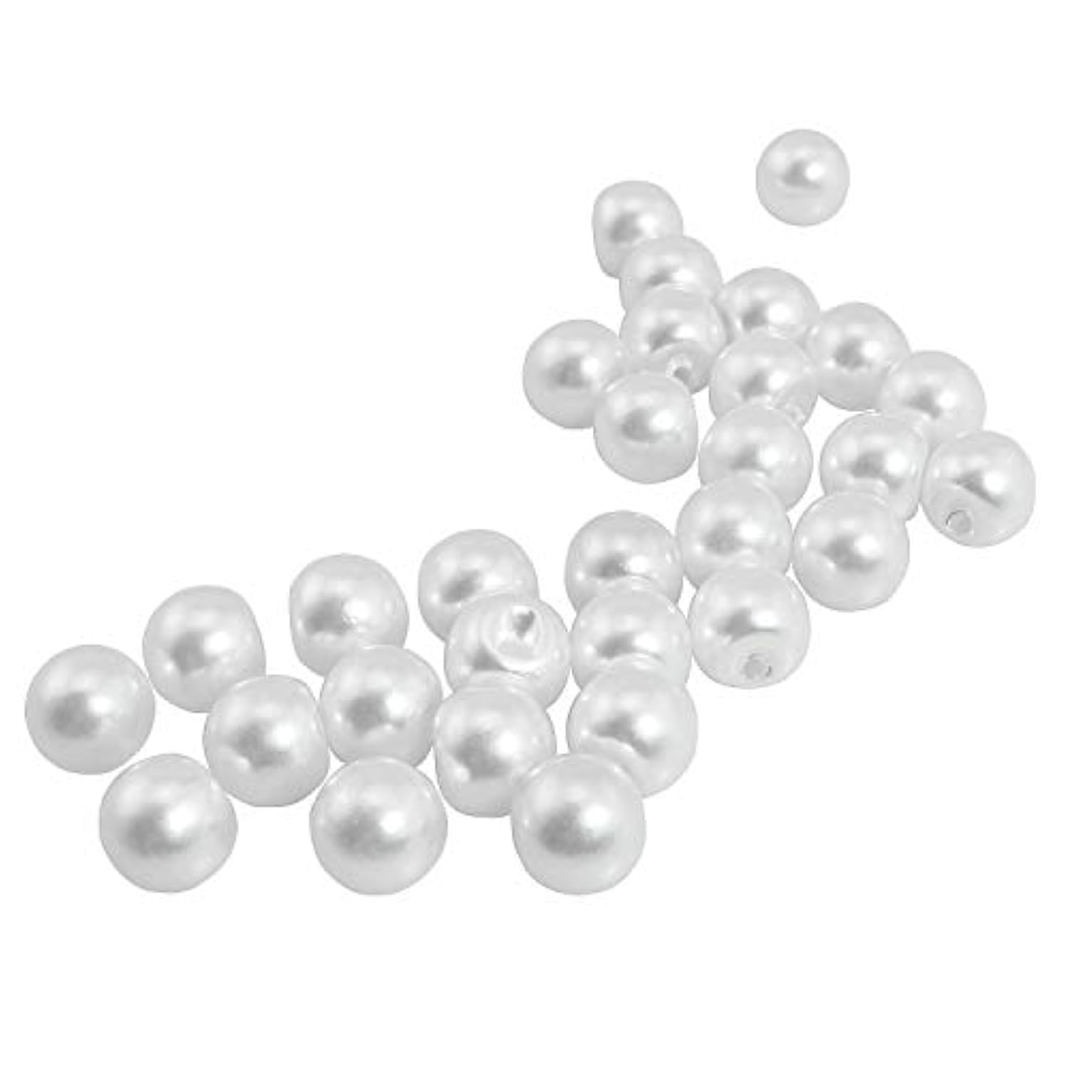 Pearl Sewing Button 30Pcs 10Mm White Round Sewing Plastic Pearl Button